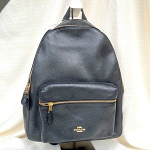 NWT Coach F29004 backpack pebble leather black
